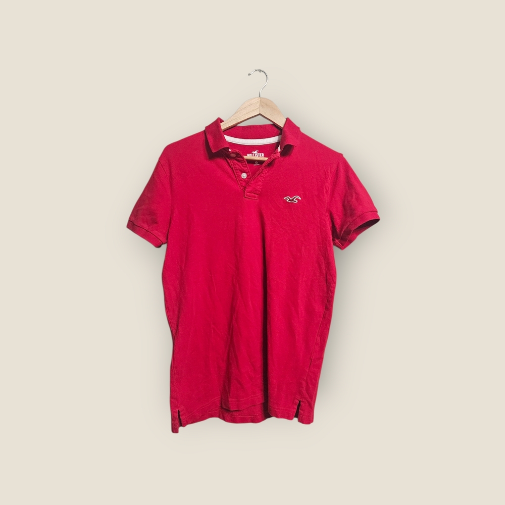 Hollister Vibrant Red Polo Shirt